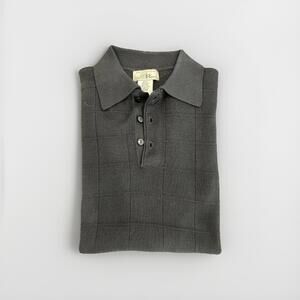 VINTAGE LOUIS ROTH 100% SILK BLACK MENS POLO SHIRT SIZE MEDIUM GOOD COND!